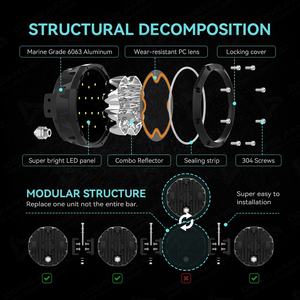 Barras de Luces LED Estroboscópicas X3 RZR de 52 Pulgadas para Toyota Land Cruiser, Resistentes, para Automóviles, Vehículos Todoterreno, Camionetas, Jeep, UTV, Barra de Luces <span class=keywords><strong>4x4</strong></span> - Product Image 4