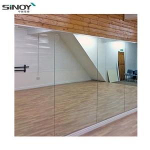 <b>Wall</b> Cladding Safety Backed Gym Mirror Glass Sheet with Flat Polished Edge for Gym Fitness Dance Studio Applications - Product Image 3