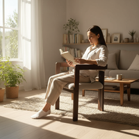 Chaise de salle à manger au design moderne et traditionnel avec structure et pieds en bois, revêtement écologique et construction durable