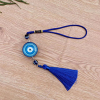 Pendentif de voiture ou de maison en alliage de zinc avec verre, motif œil bleu porte-bonheur, cadeau à suspendre pour voiture, vente en gros