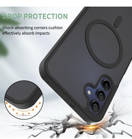 Étui de téléphone portable translucide de luxe avec anneau magnétique, sensation de peau, pour Samsung Galaxy A15 4G / 5G, coque de téléphone personnalisée