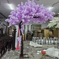 Arbre floral artificiel en soie synthétique SZ04, cerisier en fleurs, 2,5m 3m, tronc en S, fleurs de cerisier artificielles pour la décoration de jardin
