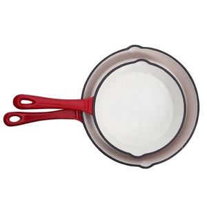 Sartén y Plancha de Hierro Fundido Antiadherente Ecológica con Revestimiento de Esmalte <span class=keywords><strong>para</strong></span> Estufas de <span class=keywords><strong>Gas</strong></span> e Inducción, Diseño Minimalista - Product Image 2