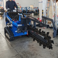 Chargeur sur chenilles et accessoires: Mulcher, débroussailleuse, trancheuse, broyeur de souches, fourches à palettes (diesel/électrique)