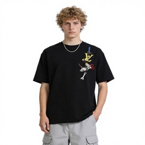 เสื้อยืดโอเวอร์ไซส์ ผ้าฝ้าย 100% แขนสั้น คอกลม ปักลาย สตรีทแวร์ ยูนิเซ็กส์ ลำลอง ใส่สบายสำหรับฤดูร้อน - Product Image 4