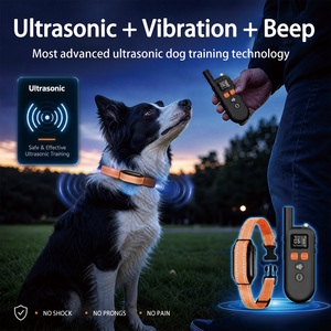 Collar de Adiestramiento para Perros Recargable Rosa Sin Choques con Control Remoto, Vibración y Sonido, Material de Nailon Reflectante, Resistente al Agua IP67 - Product Image 2