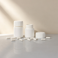 HDPE Beyaz İlaç Şişesi Çocuk Güvenlikli Kapaklı Boş Hap Kabı Vitamin Kapsül Tablet Takviye Paketleme Şişesi