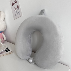 Hot Selling Customized U-<b>Shaped</b> Memory Foam Neck <b>Pillow</b> Short Plush Anti-Snore Removable Washable Therapy Functional Positioner - Product Image 3