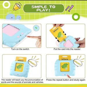 240 parole di vista Flash card per bambini Montessori autismo terapia sensoriale giocattoli educativi di logopedia età 1-5 anni regalo ragazzi ragazze - Product Image 5