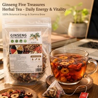 Cinq Trésors Ginseng Thé Herbal Vapeur Brute de Haute Qualité en Sachets Mélange Traditionnel Chinois Thé Santé Recharge Énergétique Hommes