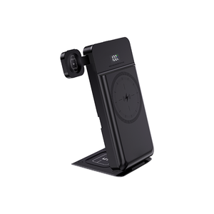 Station de charge pour plusieurs appareils 3-en-1 10000mah, chargeur sans fil magnétique, Power Bank PD22.5W QC18W, indicateur LED, support pliable - Product Image 1
