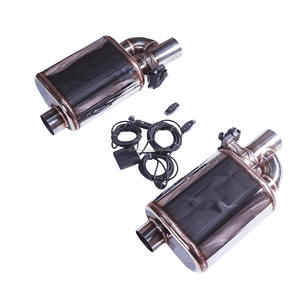 Versandfertig Paar Auto-Auspufftöpfe SS304 Edelstahl Anpassbare Valvetronic Auspufftöpfe mit Ventil - Product Image 1