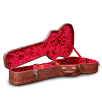WC16-W2 OEM RM PVC Kulit Kayu Gitar Akustik Hard Case Interior Beludru Anti Benturan Pegangan Buatan Tangan Tahan Air Kayu Lapis 5mm 20mm