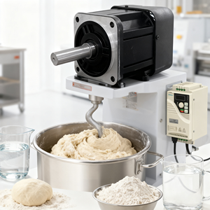 Elektrischer Teigkneter mit Edelstahlschüssel Frequenzumrichter SPS für Elektromotor 2000W 1,5kW 7,5kW 380V - Product Image 1
