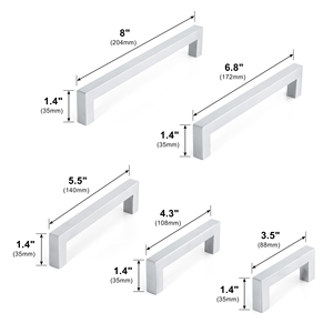 Đồ nội thất hiện đại cửa gỗ xử lý rắn thép không gỉ màu đen vuông kéo phụ kiện phần cứng cho tủ bếp, cửa chuồng - Product Image 4