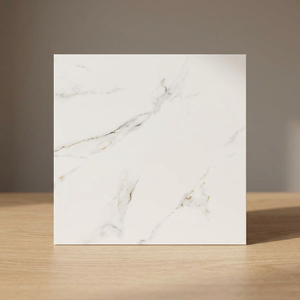 กระเบื้องพอร์ซเลนเคลือบเงา Arctic White Carrara ขนาด 24x24 นิ้ว หนา 8 มม. ลายหินอ่อนขัดเงา คุณภาพพรีเมียมสำหรับปูพื้น - Product Image 6