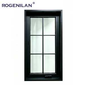 Ventana Francesa Rogenilan Ultra Estrecha con Rejilla, Manual, de Aluminio, con Vidrio Templado y Acristalamiento Personalizado - Product Image 2