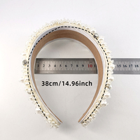 5.5cm grande petite perle cristal strass bandeau en plastique pour femmes accessoires de mariage