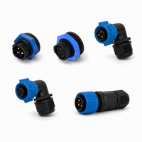 Connecteur étanche IP68 extérieur M19 multi-contacts à verrouillage par poussée, fiable, anti-desserrage et résistant à la corrosion