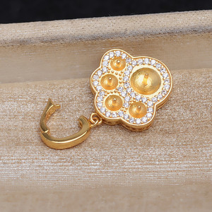 S925 Silver Pearl Accessories Universal Buckle Cat Claw Pendant Empty Stand 6-7.5mm <b>Spacers</b> for 3-4mm Beads 5713 Pendant Stand - Product Image 4