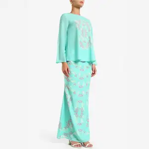 New Design Skirt Muslimah Blouse With Muslim Wedding Dress