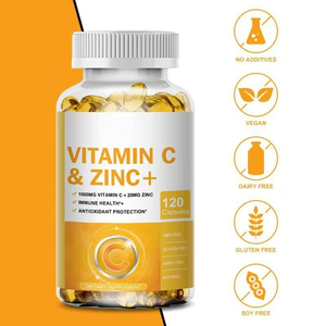 Cápsulas Blandas de Vitamina C con Zinc para Apoyo Diario, Suplemento para la Salud Inmunológica, Vitamina C 1000mg - Product Image 2