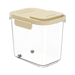 Rice <b>Storage</b> <b>Box</b> Large Capacity Magnetic Lid Airtight Rectangle Food Grade Plastic Grain Container Kitchen Use - Product Image 2