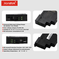 Module d'alimentation SMPS Jiangtek DRP-15 15W 12V 24V 48V 60Hz sans ventilateur, forme trapézoïdale, OVC III, CE CB FCC pour RoHS TS-35 Rail DIN