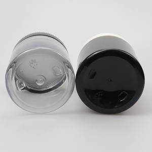 Customized <b>Empty</b> PET Plastic Child-Resistant Round Black Transparent Storage <b>Jar</b> Dry Herb Flower Smell Proof 3.5g Packaging <b>Jar</b> - Product Image 6