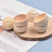 Artisanat en bois DIY, petit bol en bois de 40*24MM, décoration, bol en bois à peindre pour enfants