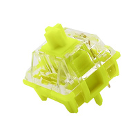 TECSEE Firefly-Commutateurs linéaires jaunes à 5 broches 40gf, pré-lubrifiés, pour clavier mécanique MX DIY