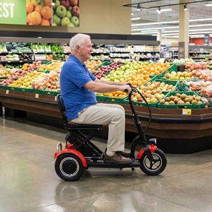 Scooter pliable léger et auto-équilibré avec pneus antidérapants pour les courses au supermarché - Product Image 4