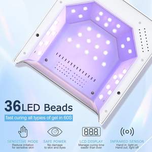 Lampe de séchage pour ongles sans fil rechargeable 72W à marque privée, lampe UV LED sans fil pour le séchage du gel - Product Image 2