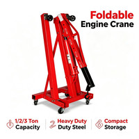 Grue de levage mobile pliable pour atelier, grue hydraulique pour moteur de 3 tonnes (6600 lb) pour garage et atelier