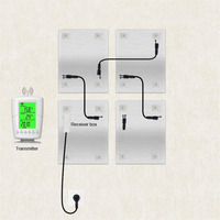 Controlador de temperatura del termostato programable de habitación inalámbrico de diseño Domisi WTS2100 con programas de calor y refrigeración P1 ~ P8