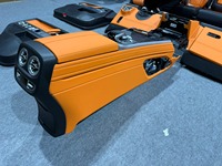 Housses de siège avant de voiture en cuir, toutes saisons, style luxueux, protection, couleur orange et noir