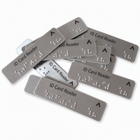Panneaux Braille en Acier Inoxydable, Étiquettes Braille Personnalisées pour Équipements Hospitaliers