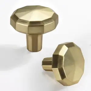 RHETECH Modern Design Brass Handles Cozinha Gold Drawer Knobs Dresser Gold Cabinet Drawer Knob Gold Drawer Knobs