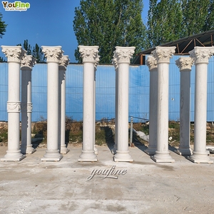 เสาหินอ่อนธรรมชาติทรงกลมสำหรับตกแต่งภายนอกอาคาร ขายส่ง - Product Image 3