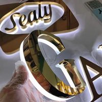 Letrero LED Personalizado 3D con Retroiluminación, de Acero Inoxidable Dorado o Plateado, con Halo, para Oficina Corporativa, Tienda de Lujo, Sala de Exhibición, Logotipo de Marca