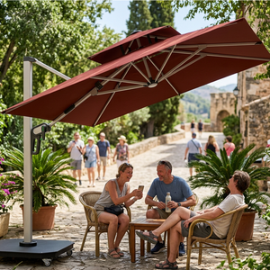 Sombrilla Cantilever de Aluminio con LED Personalizada para Cafés, Pubs, Restaurantes, Cibercafés - Product Image 1