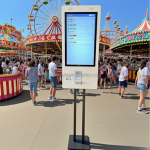 WENJIE Station <span class=keywords><strong>de</strong></span> paiement interactive à écran tactile sur pied pour intérieur, borne <span class=keywords><strong>de</strong></span> commande tout-en-un mobile avec QR, mini kiosque <span class=keywords><strong>de</strong></span> facturation et impression <span class=keywords><strong>de</strong></span> tickets KFC - Product Image 4