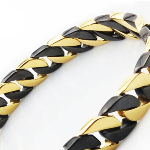 Collar negro/oro