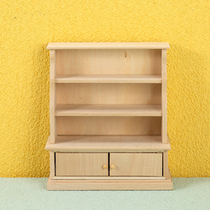 Mini muebles de casa de muñecas OB11 DIY estilo de juguete estudio sala de estar librería gabinete de almacenamiento estante de madera gabinete de escena en miniatura - Product Image 5