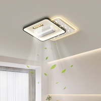Ventilateur de Plafond Minimaliste à Pales Intégrées, Télécommande Silencieuse, Contrôle Intelligent, Rétractable, avec Lumière LED Dimmable