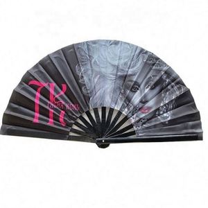 Abanico Plegable de Bambú de Alta Calidad de 33 cm, Grande, Pintado con Motivos de Amor, para Fiestas de Año Nuevo y Manualidades - Product Image 2