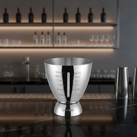 Gobelet à vin en acier inoxydable classique de 6 oz en forme d'œuf, récipient de barman, tasse à mesurer avec échelle en onces