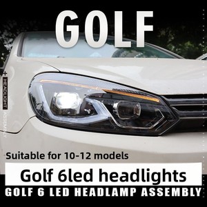 Phare LED modifié 12V OLIVER pour VW <span class=keywords><strong>Golf</strong></span> 6 avec <span class=keywords><strong>feux</strong></span> de jour bleus à commande tactile et clignotants séquentiels - Product Image 4