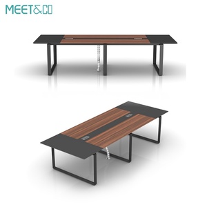 Mesa de Conferencia Moderna Meet&CO con Panel de Madera, Muebles de Oficina para el Hogar o Sala de Juntas Comercial, para Reuniones o Trabajo - Product Image 4