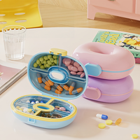 Organisateur de pilules miniature à 7 compartiments - Boîte à pilules étanche et portable pour 3 repas par jour, pour pilules et compléments alimentaires, pour un usage quotidien